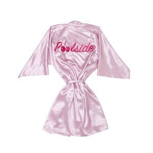 RARE NWOT SLIP Pink Silk Short Robe‎